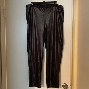 NWT! BOOHOO black faux leather leggings pants sz18